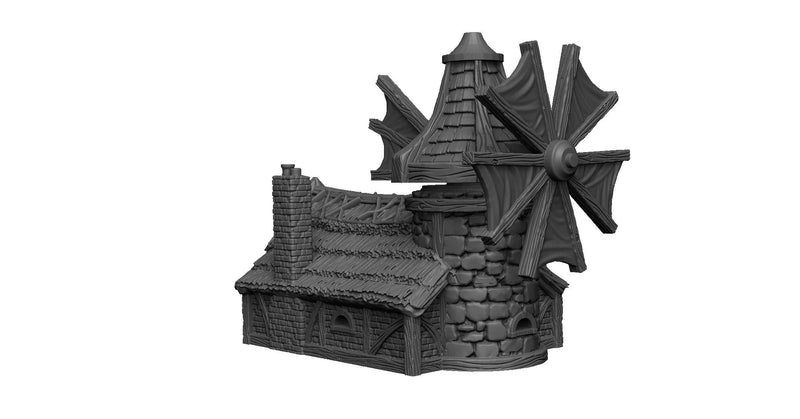 Windmill - DND - Dungeons & Dragons - RPG - Pathfinder - Tabletop - TTRPG - Halfling Village - Dark Realms - 28 mm