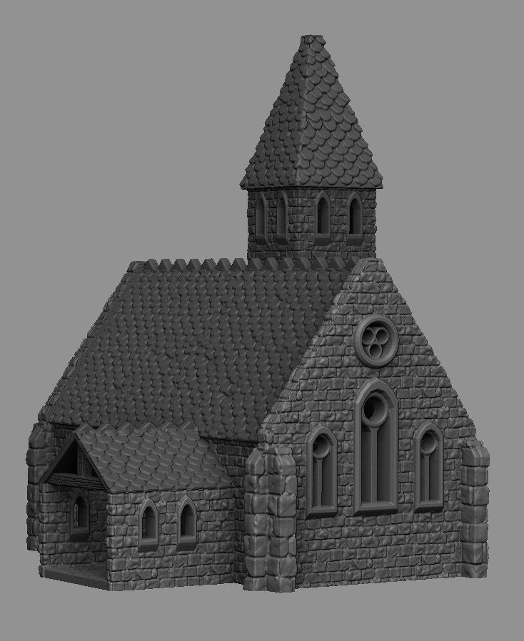 The Church - DND - Dungeons & Dragons - RPG - Pathfinder - Tabletop - TTRPG - Medieval Scenery - Dark Realms - 28 mm