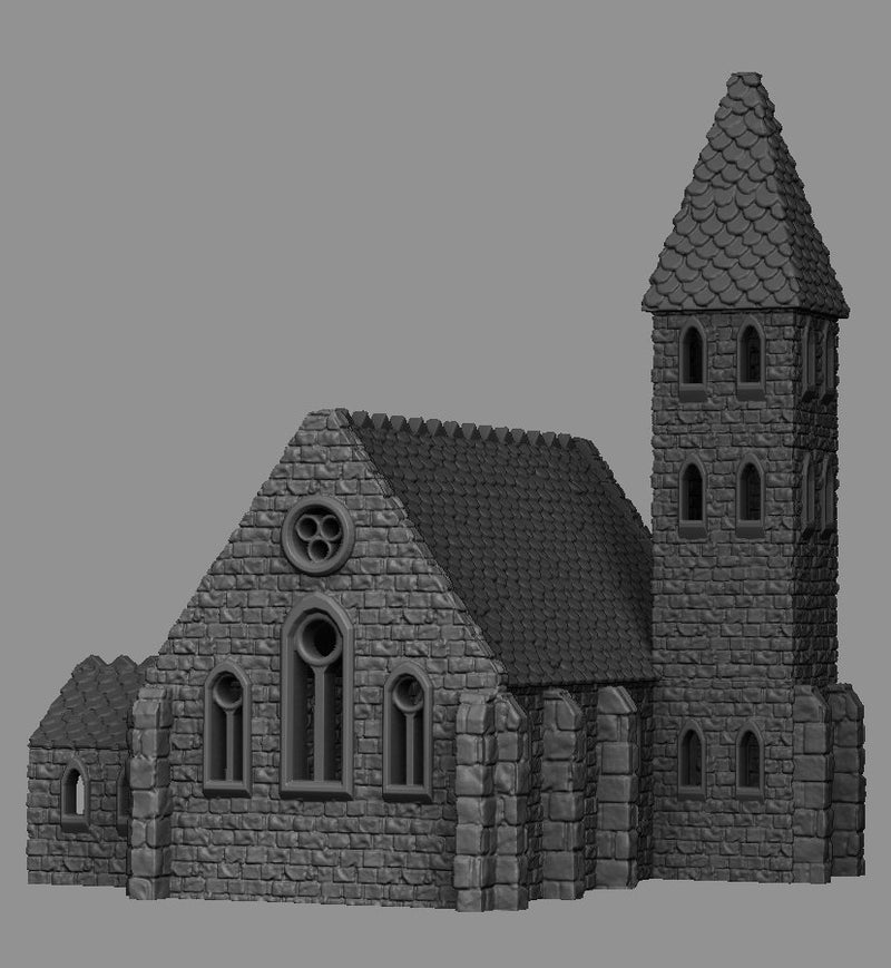 The Church - DND - Dungeons & Dragons - RPG - Pathfinder - Tabletop - TTRPG - Medieval Scenery - Dark Realms - 28 mm