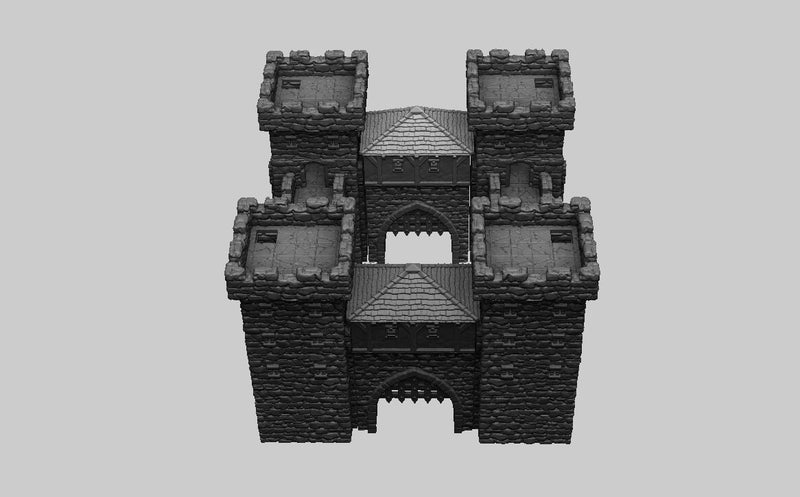 Gatehouse - DND - Dungeons & Dragons - RPG - Pathfinder - Tabletop - TTRPG - Medieval Scenery - Dark Realms - 28 mm