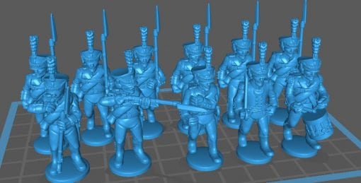 Russian Grenadiers / Jargers 1812 btg - Great for Table Top War Games And Dioramas - Resin Miniatures 28 mm Miniature - Bolt Action -