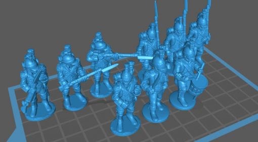 French foot Dragoons btg - Great for Table Top War Games And Dioramas - Resin 28mm Miniatures - Bolt Action -