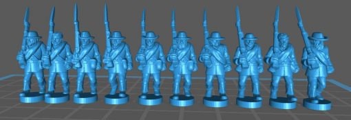 ACW Infantry , with hat and blanket roll - Great for Table Top War Games And Dioramas - Resin 15mm Miniatures - Bolt Action -