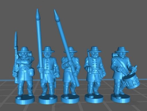 ACW Command , with Hat, Union - Great for Table Top War Games And Dioramas - Resin 15mm Miniatures -