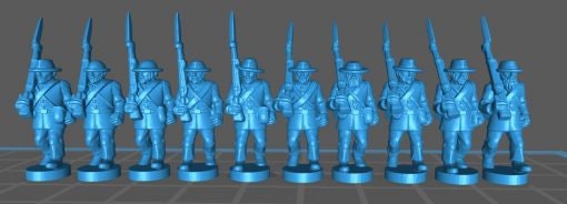 ACW Infantry , with hat , Confederate - Great for Table Top War Games And Dioramas - Resin 15mm Miniatures -