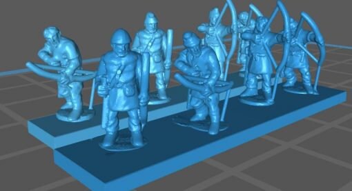 Gothic Archers skirmishing Ps - Great for Table Top War Games And Dioramas - Resin 10mm Miniatures - Bolt Action -