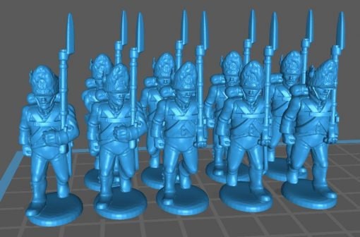 Austrian Napoleonic Grenadiers - Great for Table Top War Games And Dioramas - Resin 28mm Miniatures -