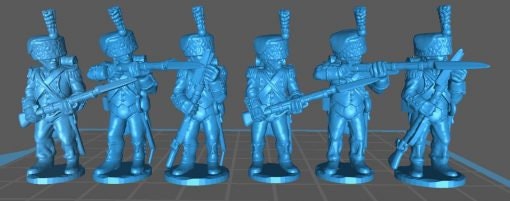 Light Infantry Voltigeurs in busby - Great for Table Top War Games And Dioramas - Resin 28mm Miniatures - Bolt Action -