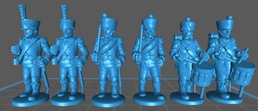 French Light command 1808, campign uniform - Great for Table Top War Games And Dioramas - Resin 28mm Miniatures - Bolt Action -