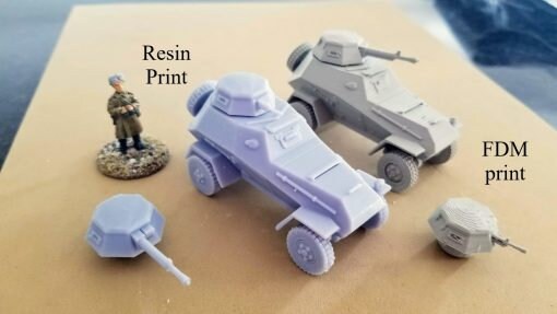 Soviet BA-64 B and D Armoured Car - Great for Table Top War Games And Dioramas - Resin 28mm Miniatures - Bolt Action -