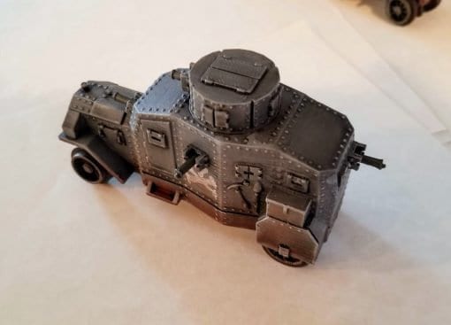 WW 1 Ehrhardt E-V/4 Armoured Car - Great for Table Top War Games And Dioramas - Resin 28mm Miniatures - Bolt Action -