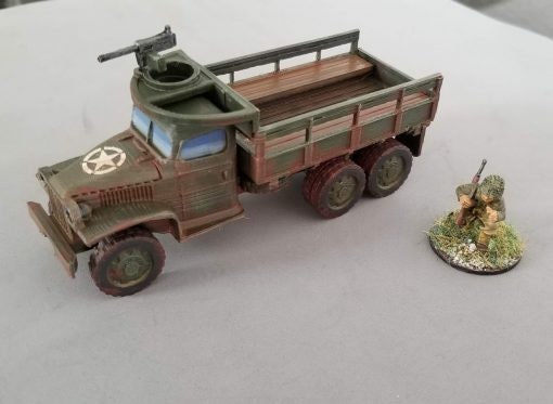 Deuce and a half 2 1/2 ton truck - Great for Table Top War Games And Dioramas - Resin 28mm Miniatures - Bolt Action -