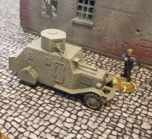 Bilbao Armoured Car - Great for Table Top War Games And Dioramas - Resin 28mm Miniatures - Bolt Action -