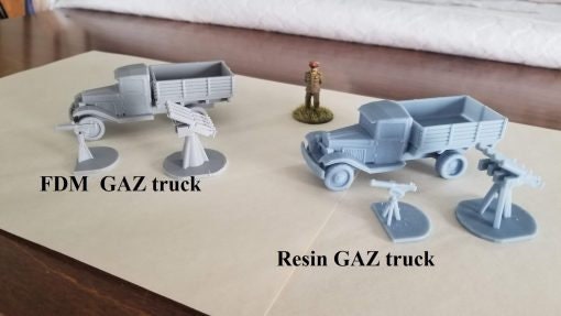 Soviet Gaz Cargo and Anti-Aircraft Truck - Great for Table Top War Games And Dioramas - Resin 28mm Miniatures - Bolt Action -