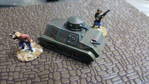 Spanish Civil War Trubia Naval Tank - Great for Table Top War Games And Dioramas - Resin 28mm Miniatures - Bolt Action -