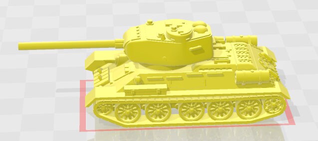 T34 85 w/turret - 1:100 scale - USSR - Tanks - Armored Vehicle - World Of Tanks - War Game - Wargaming - Axis and Allies - Tabletop Games