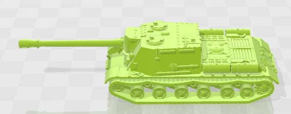 ISU-122 - 1:100 scale - USSR - Tanks - Armored Vehicle - World Of Tanks - War Game - Wargaming - Axis and Allies - Tabletop Games