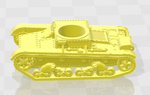 T-26B - 1-100 scale  - USSR - Tanks - Armored Vehicle - World Of Tanks - War Game - Wargaming - Axis and Allies - Tabletop Games