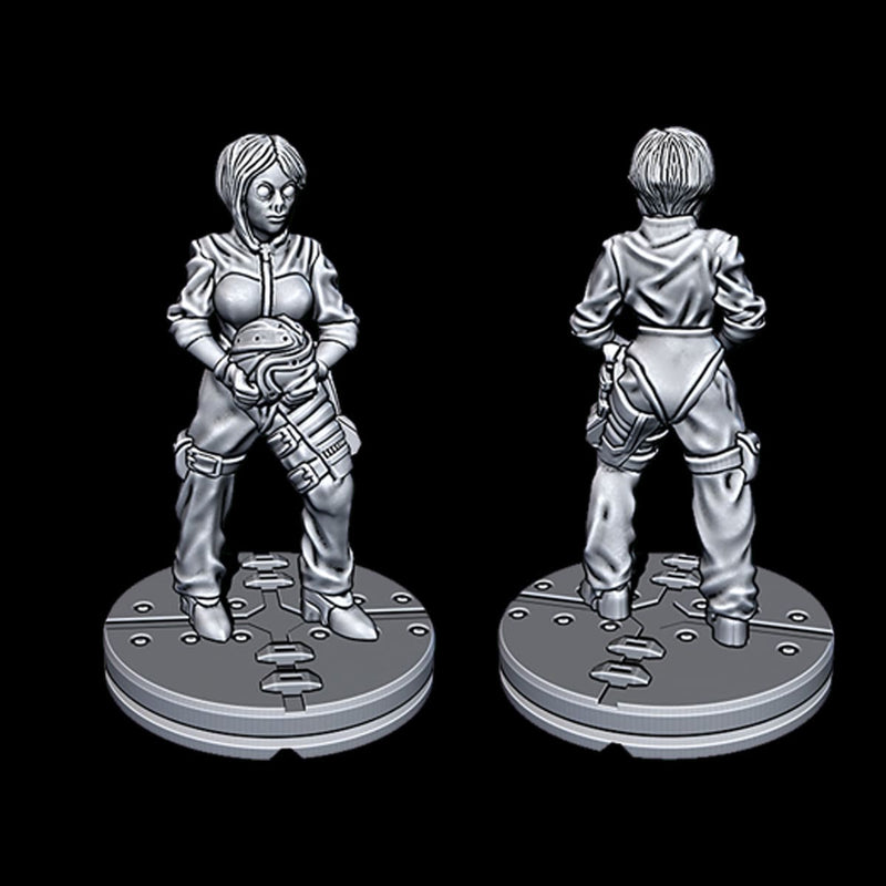 Alien Female Pilot - Novus Landing - Starfinder - Cyberpunk - Science Fiction - Syfy - RPG - Tabletop - Scatter- Terrain- 28 mm / 1"