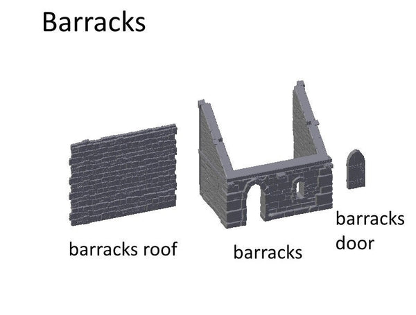 Barracks Small - DND - Dungeons & Dragons - RPG - Pathfinder - Tabletop - TTRPG - Devious Games - Lord's Hall - 28 mm