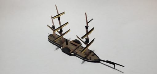 USS Mississippi - Union - Ships - Sailboats - Age of Sail - War Game - Wargaming - Tabletop Games - 1/600 Scale