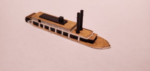 Sternwheel Gunboat - Union - Ships - Sailboats - Age of Sail - War Game - Wargaming - Tabletop Games - 1/600 Scale