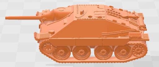 Flammpanzer - Hetzer w/ MG34 - 1:100 scale  - Germany - Tanks - Armored Vehicle - World Of Tanks - War Game - Wargaming -Tabletop Games