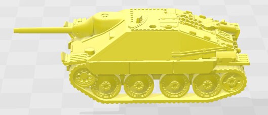 Flammpanzer - Hetzer w/ MG34 - 1:100 scale  - Germany - Tanks - Armored Vehicle - World Of Tanks - War Game - Wargaming -Tabletop Games