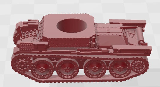 PZ38T w/ Turret for type - 1:100 scale  - Germany - Tanks - Armored Vehicle - World Of Tanks - War Game - Wargaming -Tabletop Games