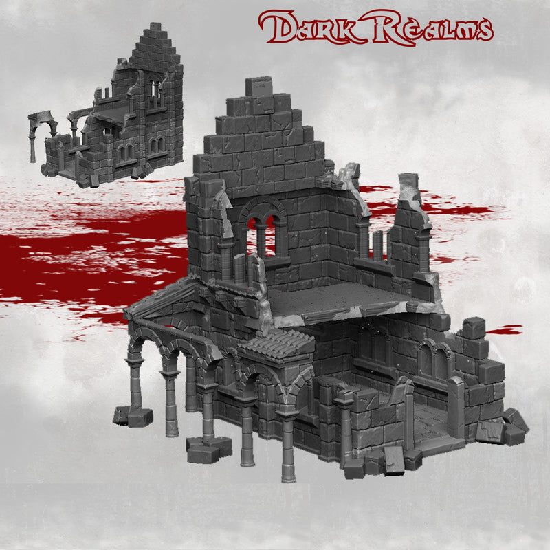 House Ruins - DND - Dungeons & Dragons - RPG - Pathfinder - Tabletop - TTRPG - Arkenfel - Dark Realms - 28 mm