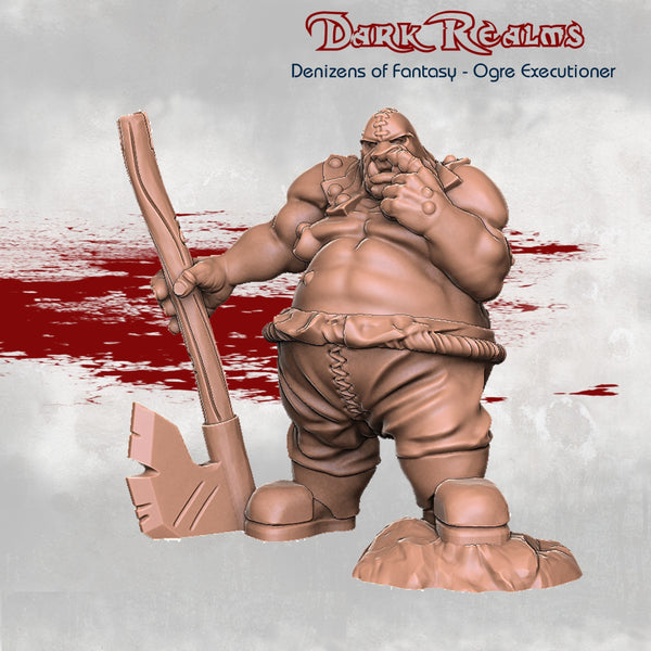 Ogre Executioner - DND - Dungeons & Dragons - RPG - Pathfinder - Tabletop - TTRPG - Demizens of Fantasy - Dark Realms - 28 mm