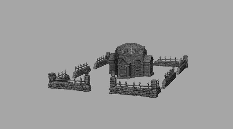 Mausoleum - DND - Dungeons & Dragons - RPG - Pathfinder - Tabletop - TTRPG - Medieval Scenery - Dark Realms - 28 mm
