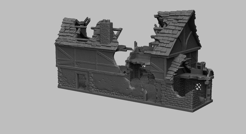 Ruined Tavern - DND - Dungeons & Dragons - RPG - Pathfinder - Tabletop - TTRPG - Medieval Scenery - Dark Realms - 28 mm