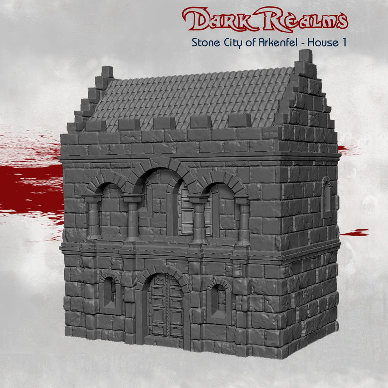 House 1 - DND - Dungeons & Dragons - RPG - Pathfinder - Tabletop - TTRPG - Arkenfel - Dark Realms - 32 mm