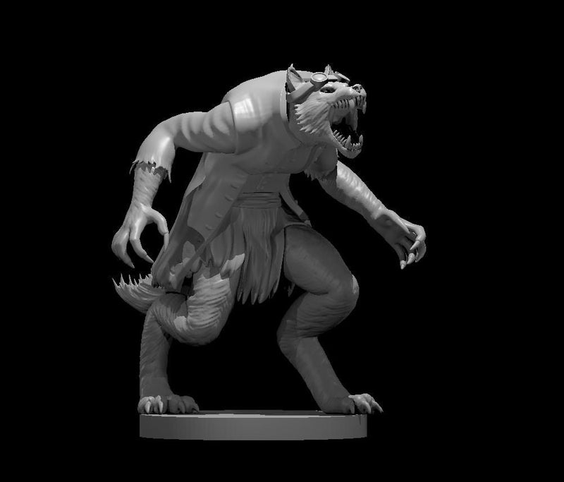 Werewolf Mad Scientist Mini - DND - Pathfinder - Dungeons & Dragons - RPG - Tabletop - mz4250- Miniature-28mm-1"Scale