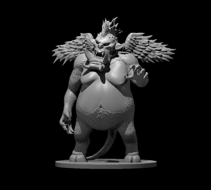 Demon Nalfeshnee Mini - DND - Pathfinder - Dungeons & Dragons - RPG - Tabletop - mz4250- Miniature-28mm-1"Scale