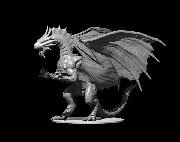 Adult Bronze Dragon Metallic Mini - DND - Pathfinder - Dungeons & Dragons - RPG - Tabletop - mz4250- Miniature-28mm-1"Scale