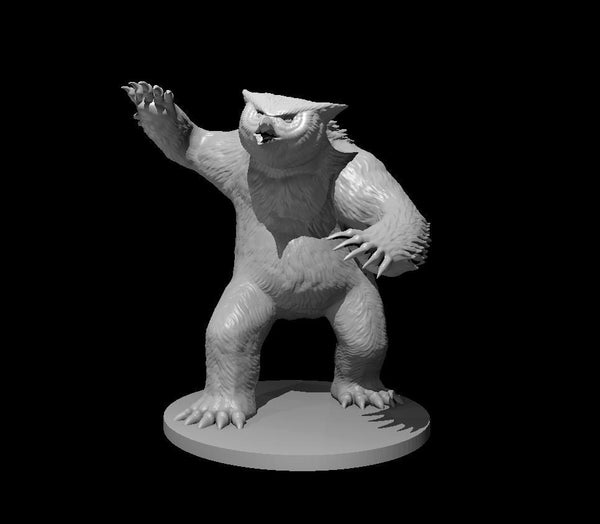 Owlbear Mini - DND - Pathfinder - Dungeons & Dragons - RPG - Tabletop - mz4250- Miniature-28mm-1"Scale