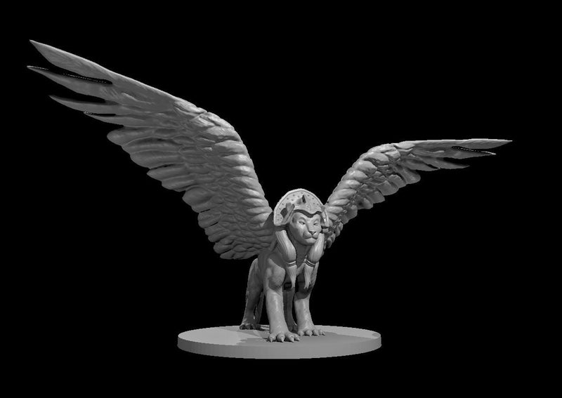 Gynosphinx Mini - DND - Pathfinder - Dungeons & Dragons - RPG - Tabletop - mz4250- Miniature-28mm-1"Scale