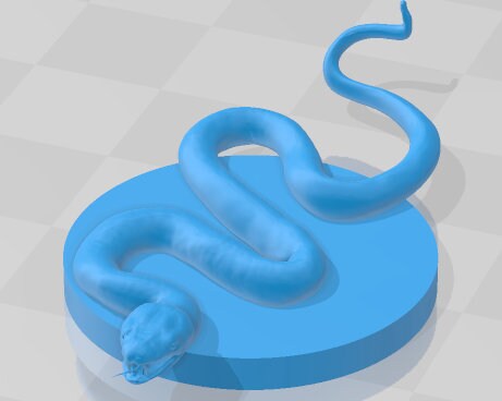 Giant Poisonous Snake Mini - DND - Pathfinder - Dungeons & Dragons - RPG - Tabletop - mz4250- Miniature-28mm-1"Scale