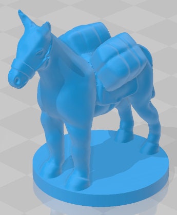 Mule Mini - DND - Pathfinder - Dungeons & Dragons - RPG - Tabletop - mz4250- Miniature-28mm-1"Scale