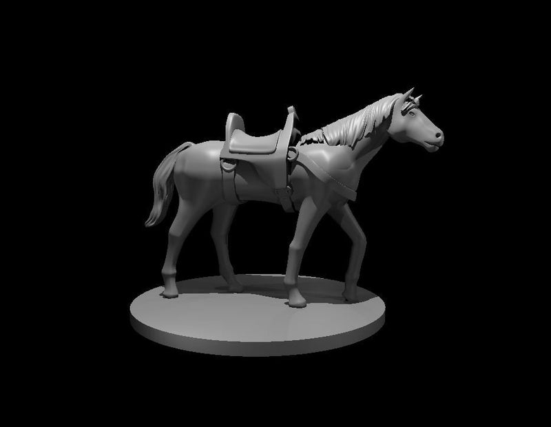 Riding Horse Mini - DND - Pathfinder - Dungeons & Dragons - RPG - Tabletop - mz4250- Miniature-28mm-1"Scale