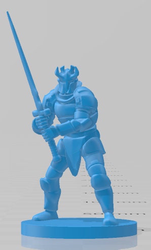 Knight Mini - DND - Pathfinder - Dungeons & Dragons - RPG - Tabletop - mz4250- Miniature-28mm-1"Scale