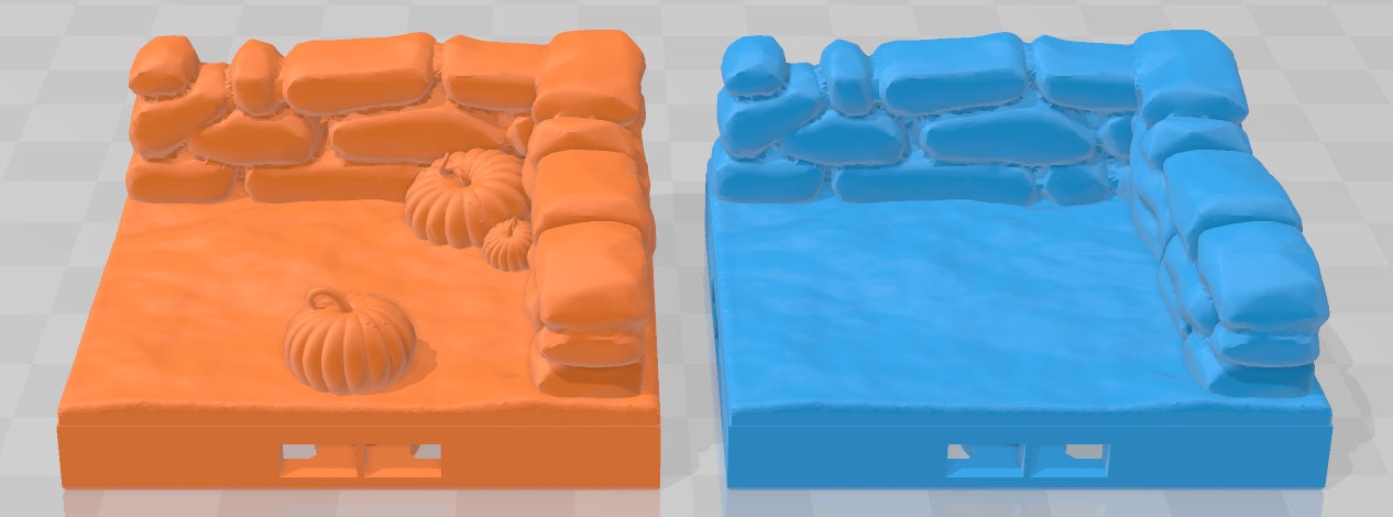 Pumpkin Patch 2x2 Tiles - Pathfinder - Dungeons & Dragons - RPG - Tabletop - Terrain - 28 mm / 1" -  - Aether Studios