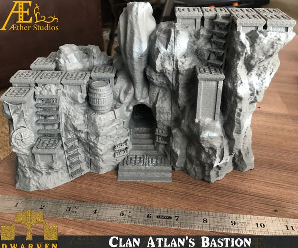 Clan Atlan's Dwarven Bastion - Pathfinder - Dungeons & Dragons - RPG - Tabletop - Terrain - 28 mm / 1" -  - Aether Studios