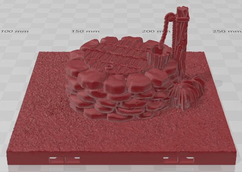 Well And Roundabout - Peaceful Farms - Pathfinder - Dungeons & Dragons - RPG - Tabletop - Terrain - 28 mm / 1" -  - Aether Studios