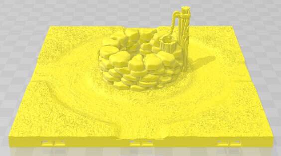 Well And Roundabout - Peaceful Farms - Pathfinder - Dungeons & Dragons - RPG - Tabletop - Terrain - 28 mm / 1" -  - Aether Studios