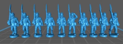 ACW Infantry , shell Jacket with kepi - Great for Table Top War Games And Dioramas - Resin 15mm Miniatures - Bolt Action -