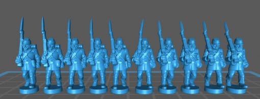 ACW Infantry , with kepi and Backpack , Union - Great for Table Top War Games And Dioramas - Resin 15mm Miniatures - Bolt Action -