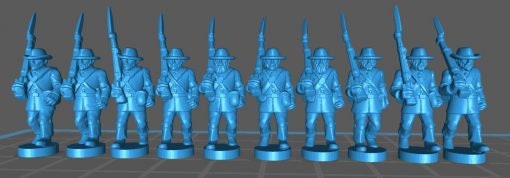 ACW Infantry , with hat , Union - Great for Table Top War Games And Dioramas - Resin 15mm Miniatures - Bolt Action -